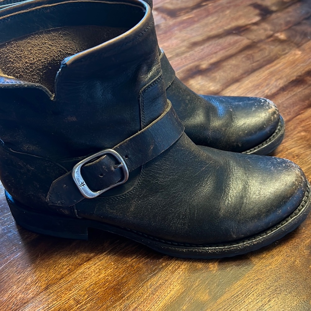 Their Frye Chelsea boots. Worn one time. Size 7.5